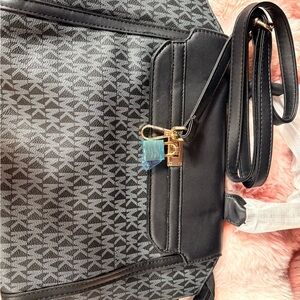 Black Patterned Women's Bag